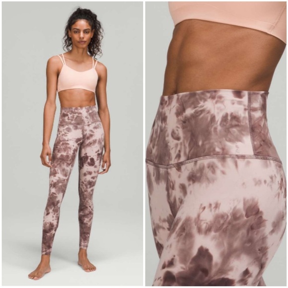 Lululemon Align High-Rise Pant 28" Diamond Dye Pink Size 12 W5ELQS - Picture 2 of 11